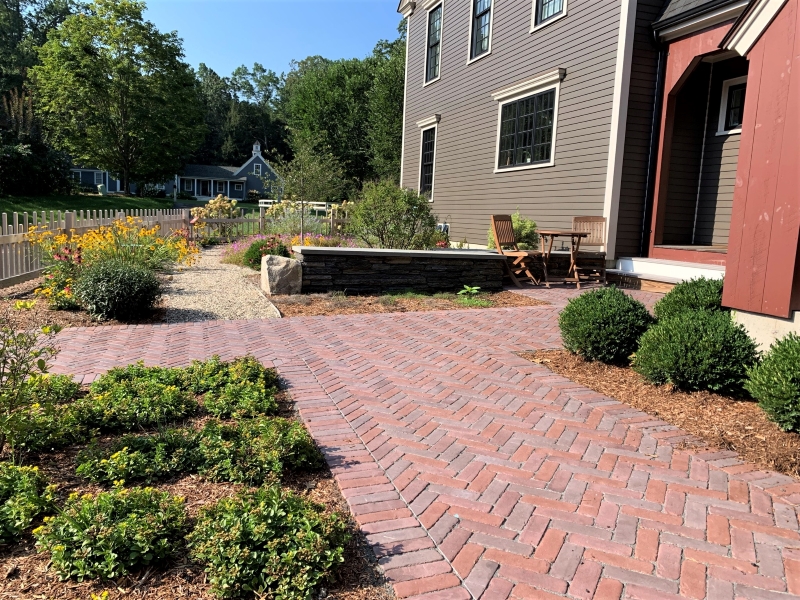 Colonial Paver Walkways Courtyard In, Rjm Landscape Architects